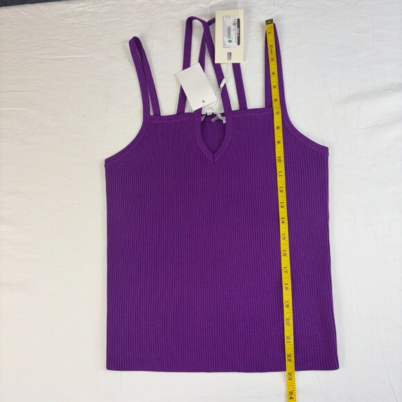 Endless Rose Purple Ribbed Knit Tank - Size M - Picture 8 of 9